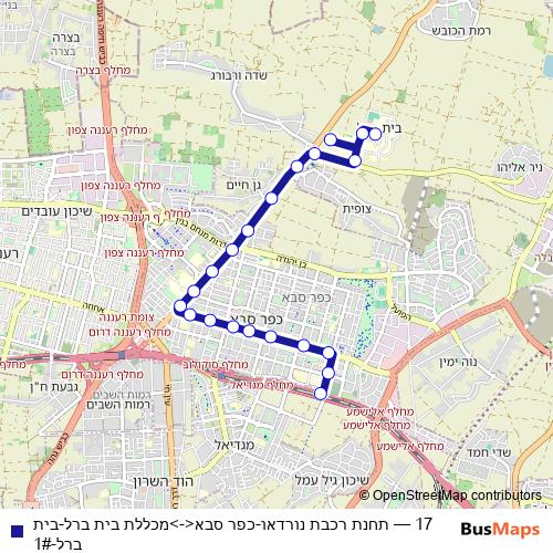 17 bus Line Map