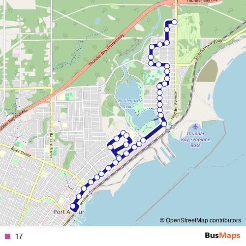 17 bus Line Map