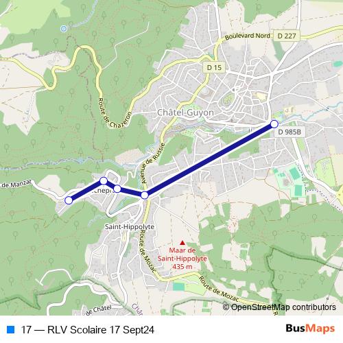 17 bus Line Map