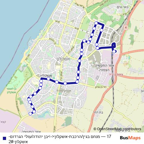 17 bus Line Map