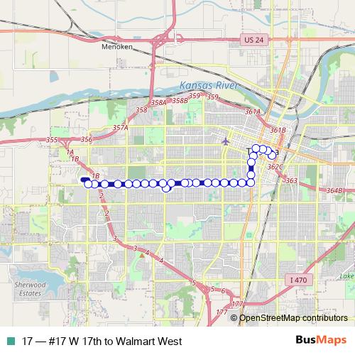 17 bus Line Map
