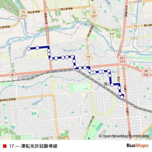17 bus Line Map