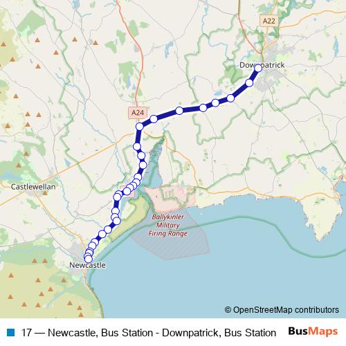 17 bus Line Map