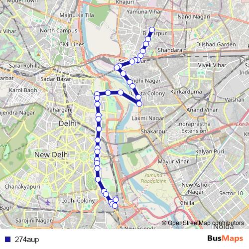 274aup bus Line Map