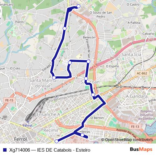 Xg714006 bus Line Map