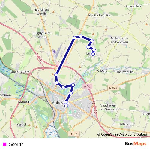 Scol 4r bus Line Map