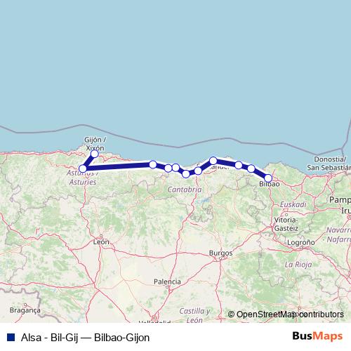 Alsa - Bil-Gij bus Line Map