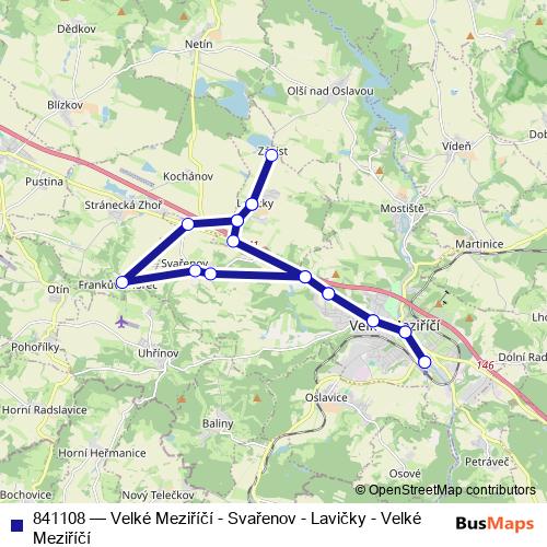 841108 bus Line Map