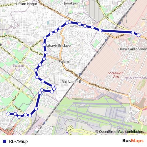 RL-79aup bus Line Map