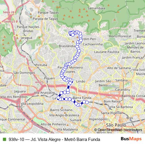 938v-10 bus Line Map