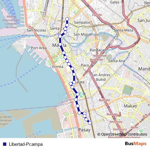 Libertad-Pcampa bus Line Map