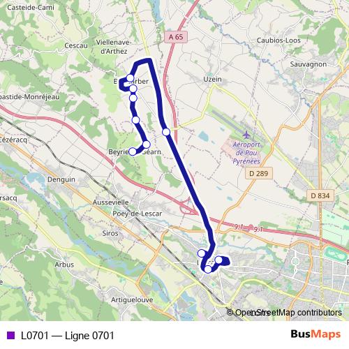 L0701 bus Line Map