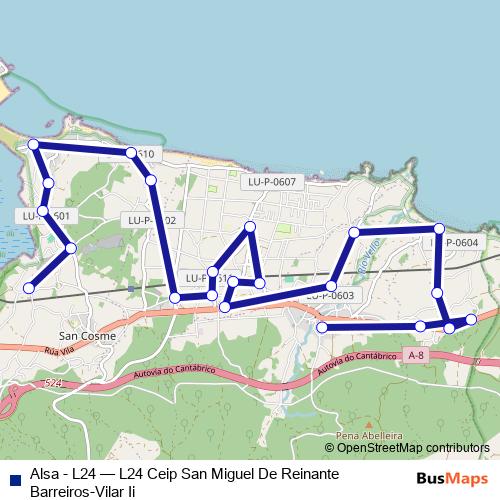 Alsa - L24 bus Line Map