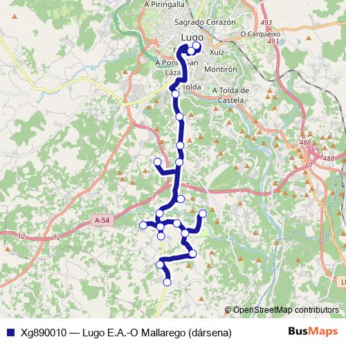 Xg890010 bus Line Map