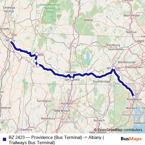 BZ 2423 bus Line Map
