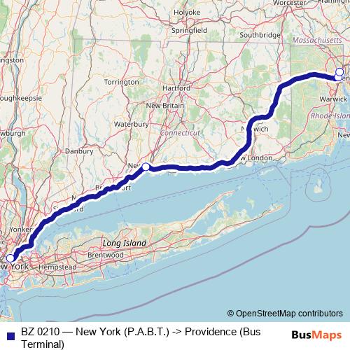 BZ 0210 bus Line Map