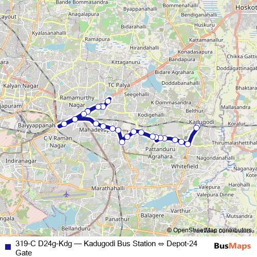 319-C D24g-Kdg bus Line Map