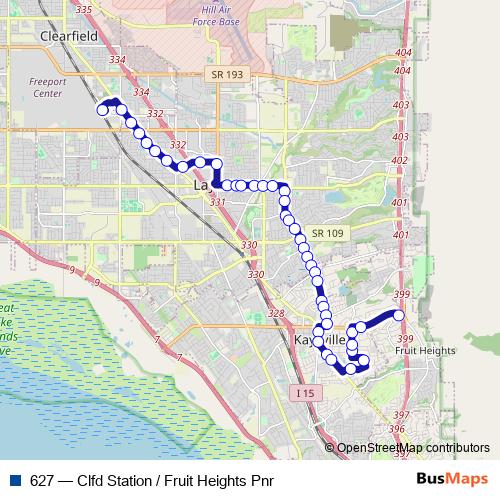 627 bus Line Map