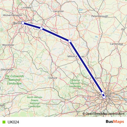 UK024 bus Line Map