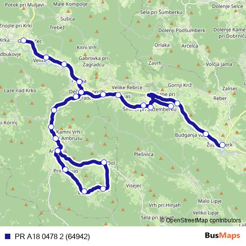 PR A18 0478 2 (64942) bus Line Map