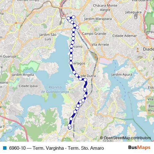 6960-10 bus Line Map