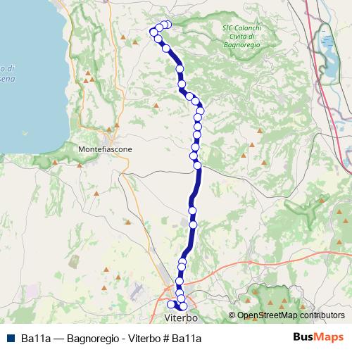 Ba11a bus Line Map