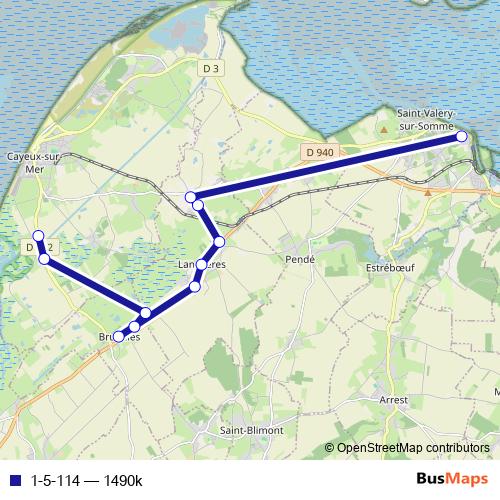 1-5-114 bus Line Map