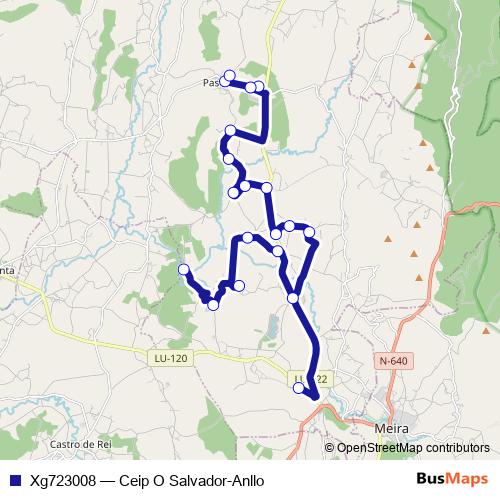 Xg723008 bus Line Map