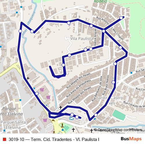 3019-10 bus Line Map