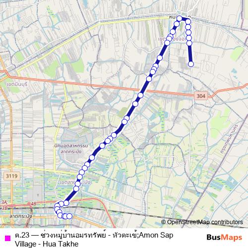 ต.23 bus Line Map