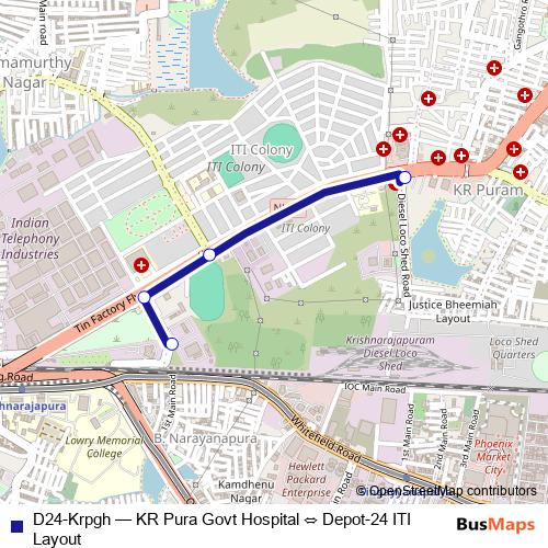 D24-Krpgh bus Line Map