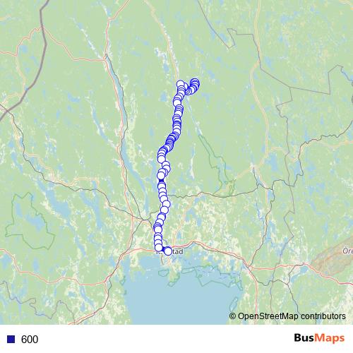 600 bus Line Map