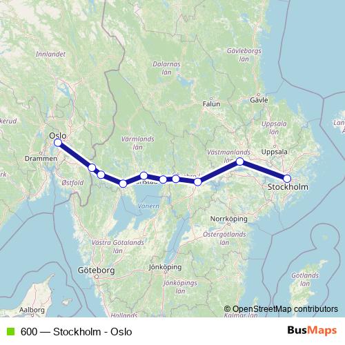 600 bus Line Map