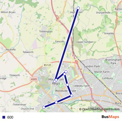 600 bus Line Map