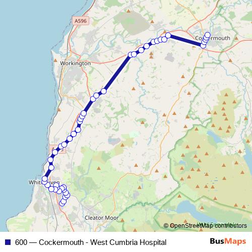 600 bus Line Map