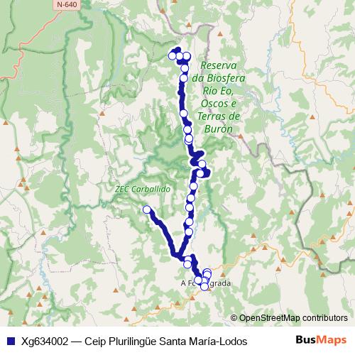 Xg634002 bus Line Map