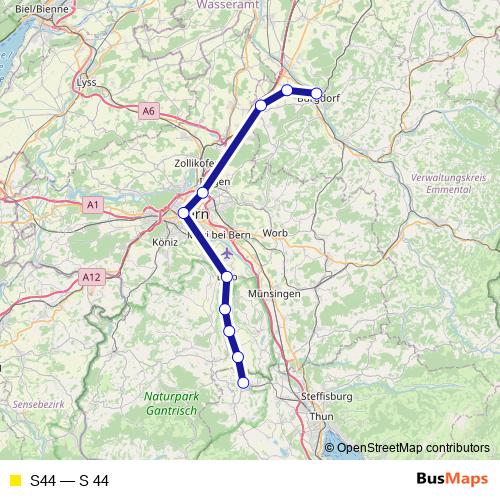 S44 rail Line Map