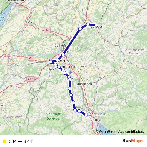 S44 rail Line Map