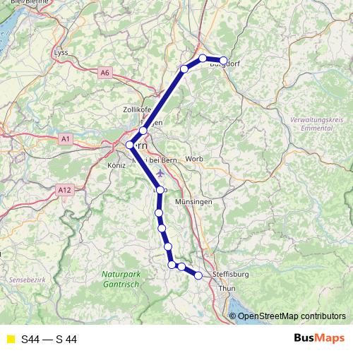 S44 rail Line Map