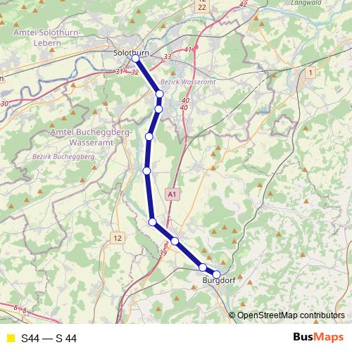 S44 rail Line Map