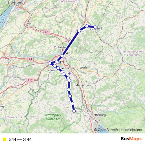 S44 rail Line Map