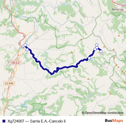 Xg724007 bus Line Map