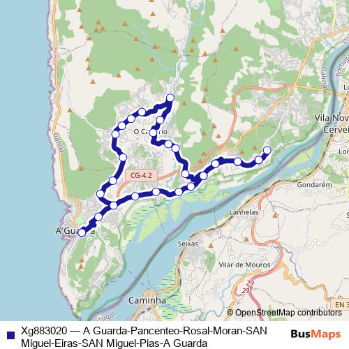 Xg883020 bus Line Map