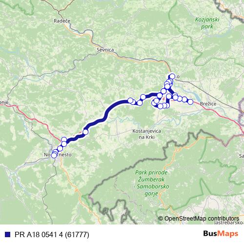 PR A18 0541 4 (61777) bus Line Map