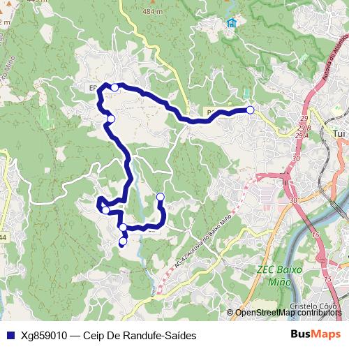 Xg859010 bus Line Map