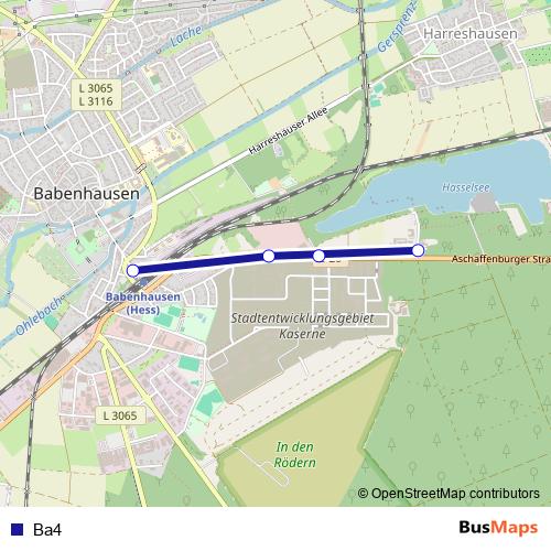 Ba4 bus Line Map