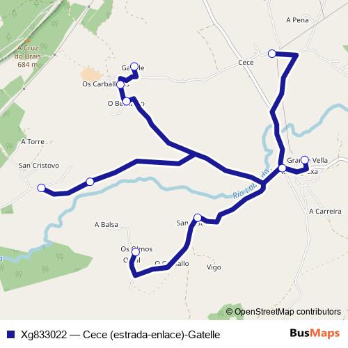 Xg833022 bus Line Map