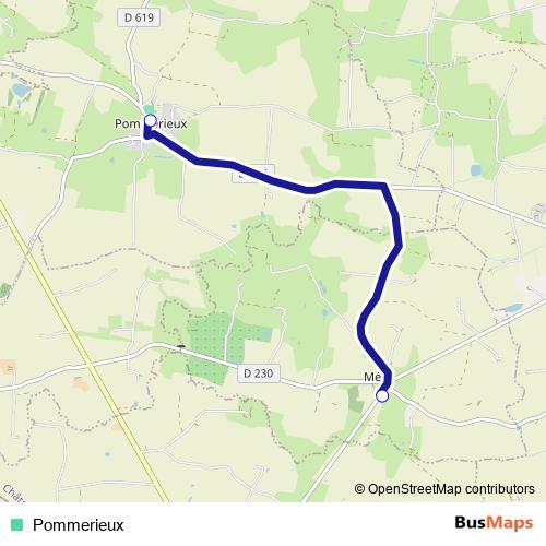 Pommerieux bus Line Map