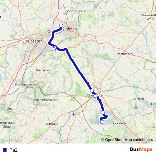 Pa2 bus Line Map