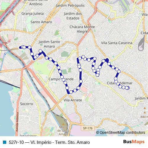 527r-10 bus Line Map